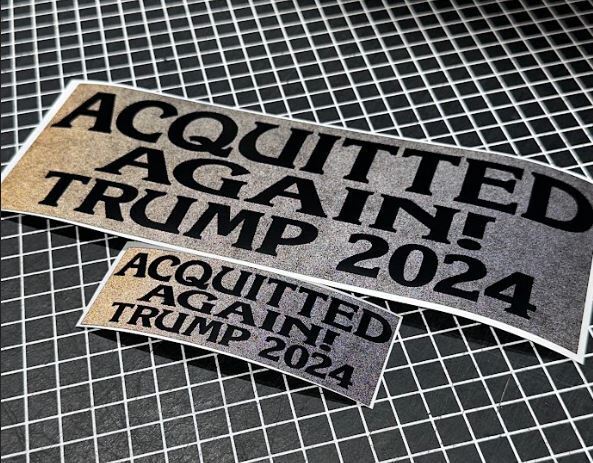 Trump 2024 Bumper Window Sticker/Magnet - BLACKOUT REFLECTIVE Bringing them with