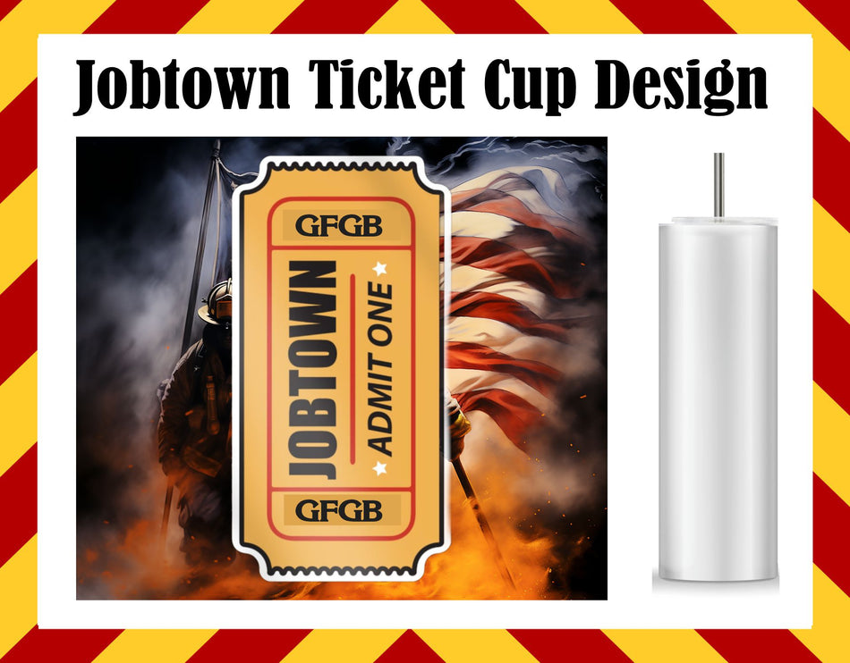 Drinkware Water Cup - Jobtown Ticket Cup Design