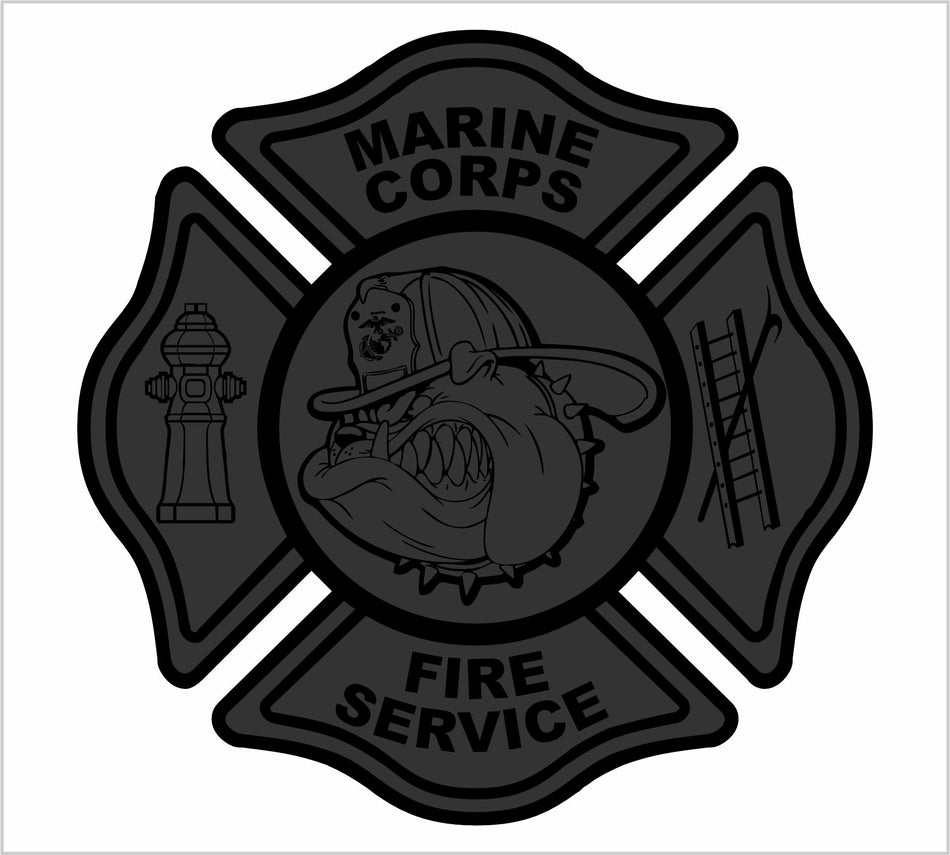 Marine Corp Fire Service Blackout Decal