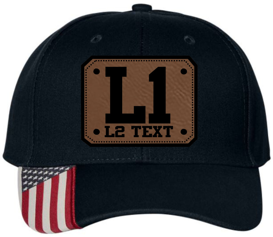 Leather Badge Style Custom Hat Design