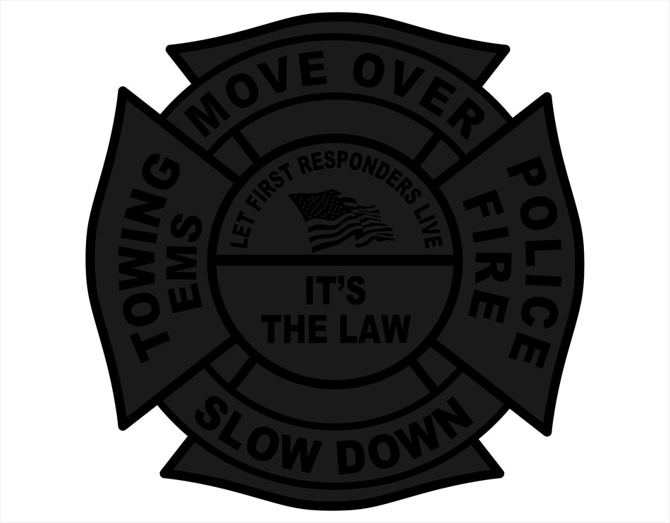 Window Decal - MOVE OVER Slow Down Blacklite Decal