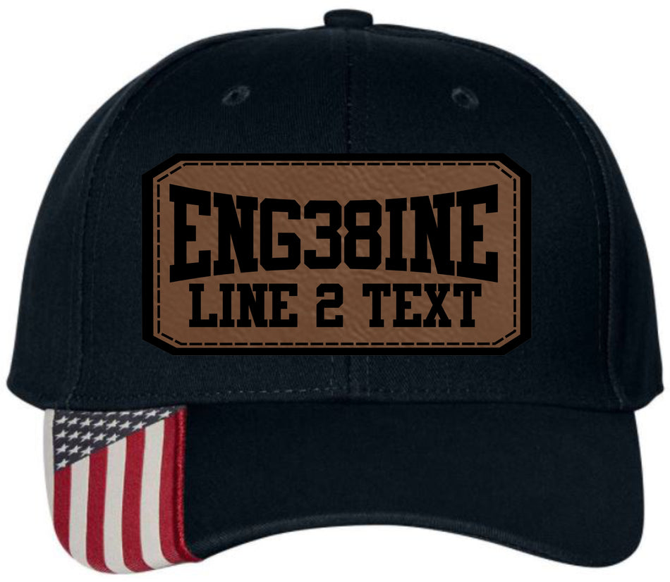 Leather ENGINE 38 Style Custom Hat Design