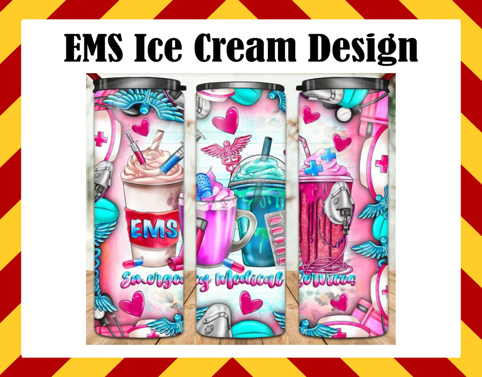 Drink Water Cup - EMS Candy Ice Cream Design