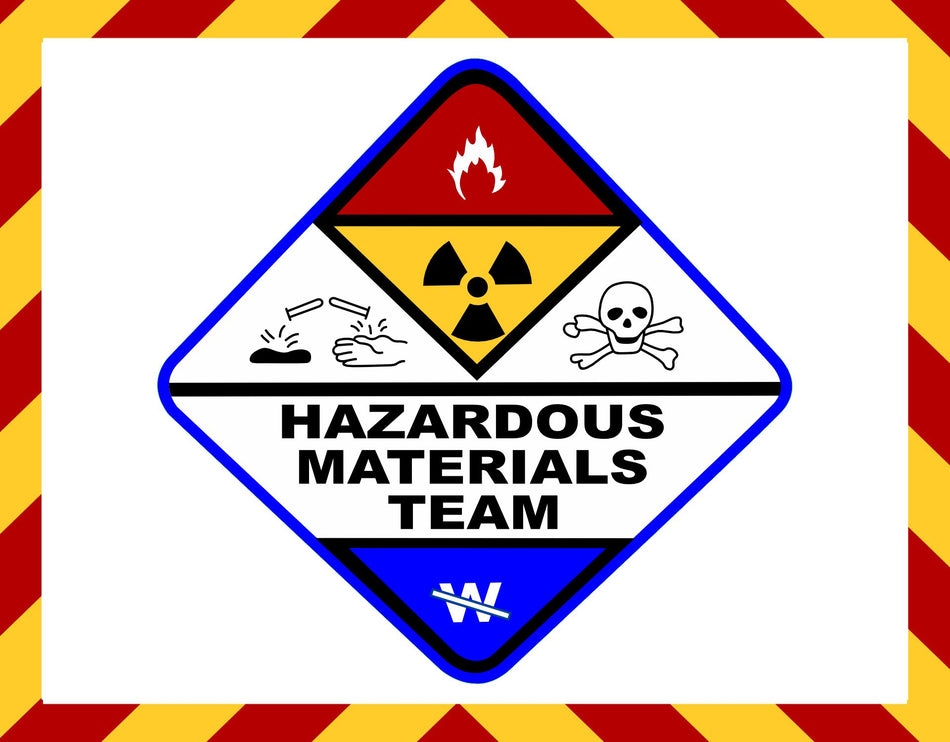 Window Sticker - Hazardous Materials Team Decal