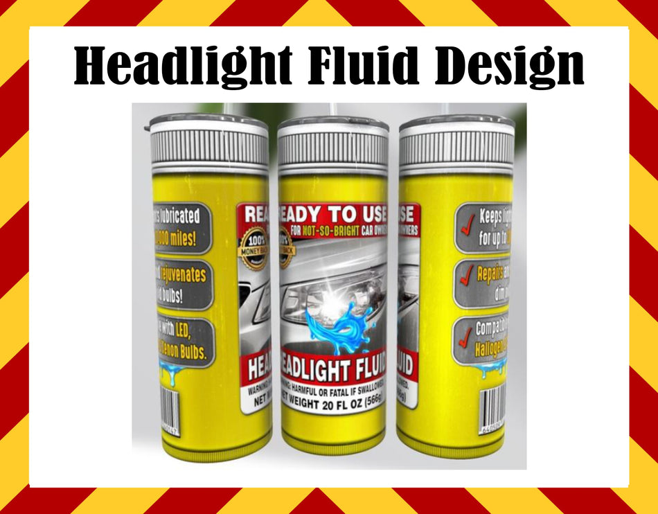 Drink Water Cup - Headlight Fluid Bottle Design