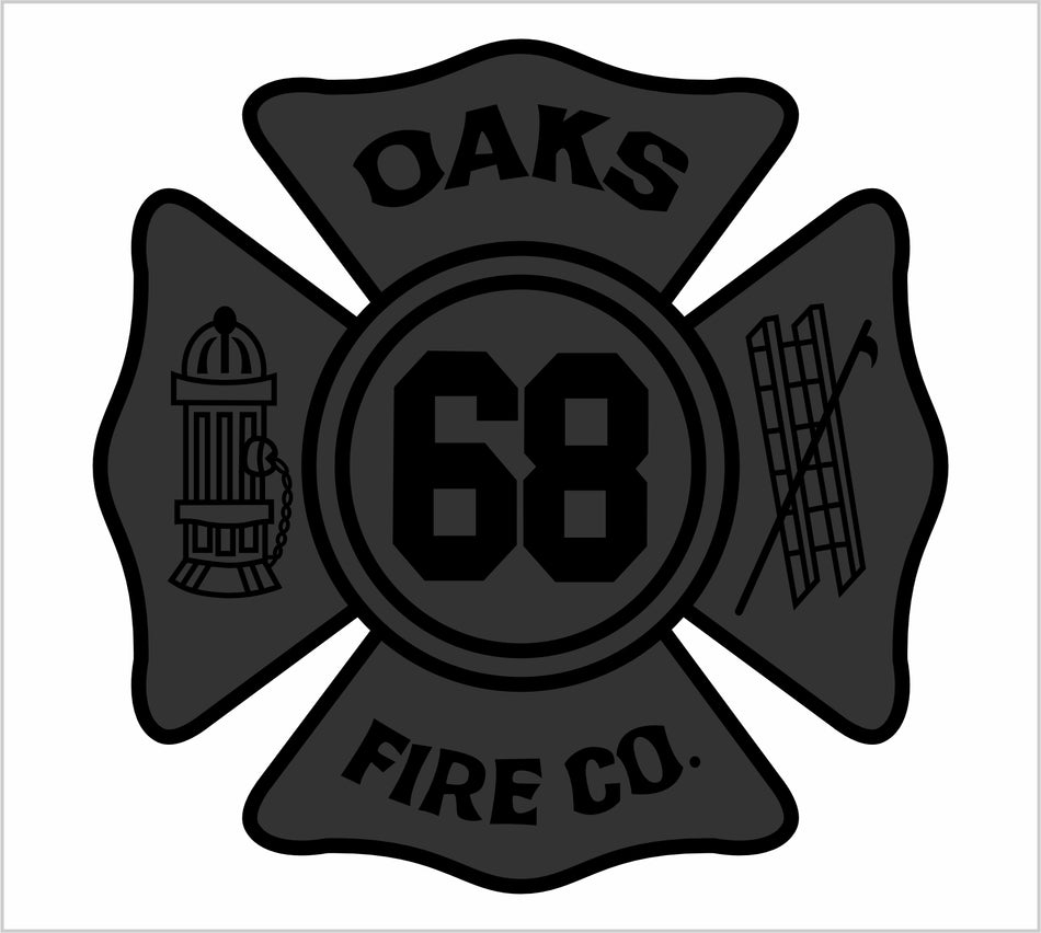 Oaks Fire Company 68 Blackout Decal
