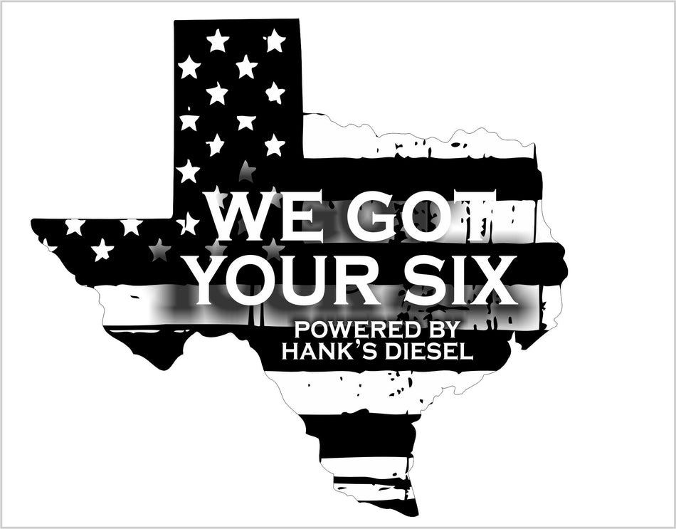 Texas Powered by Hank's Customer Decal
