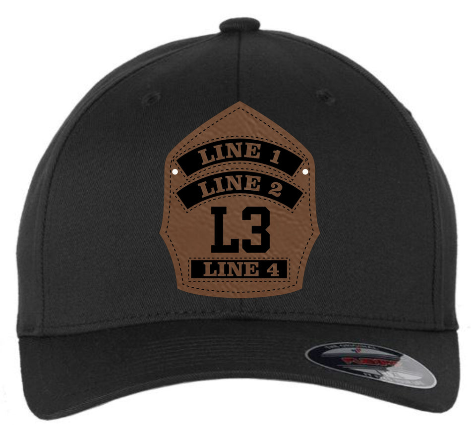 Leather Badge New Powershield Custom Hat Design