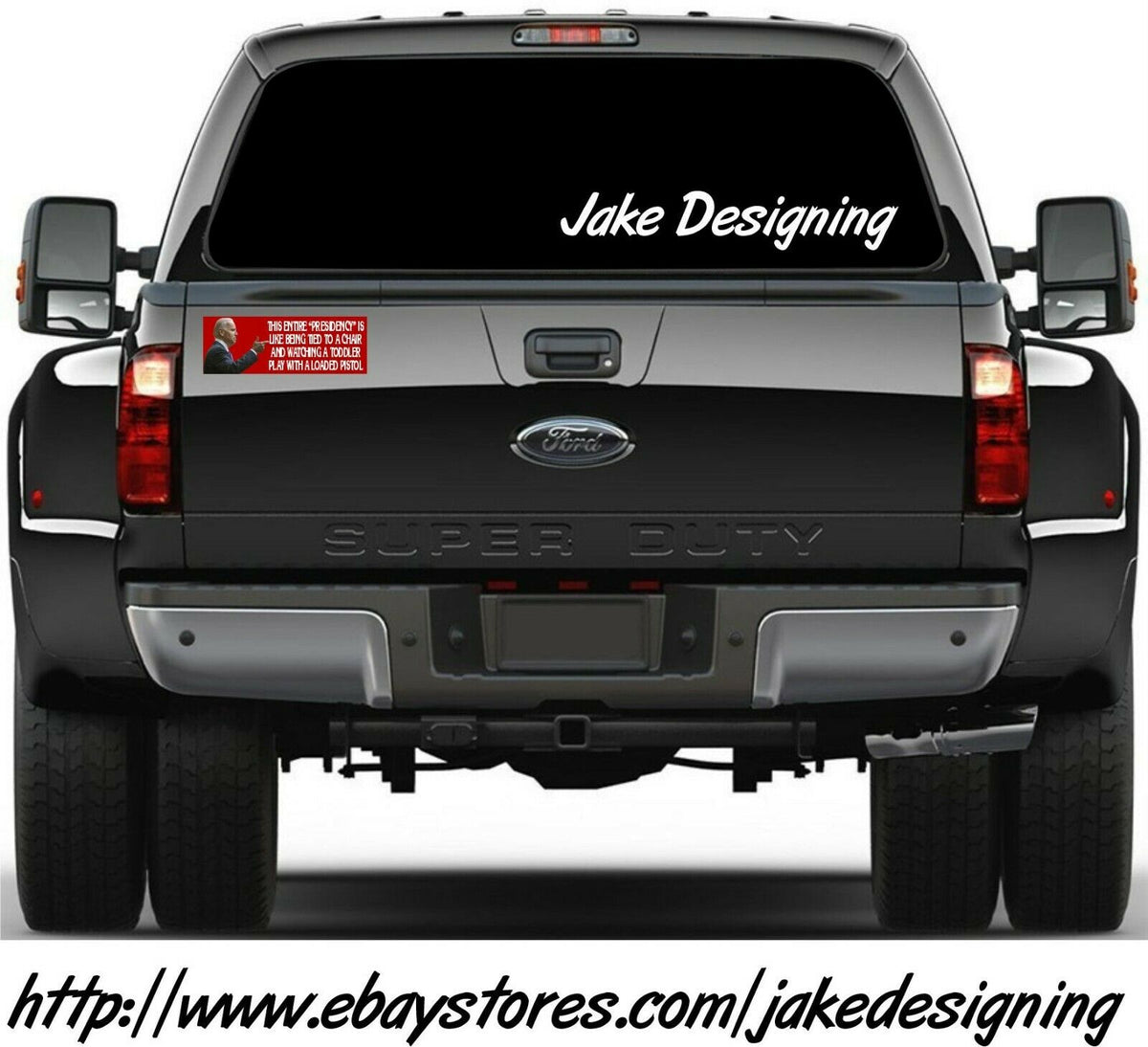 Anti Biden Bumper Sticker Playing with a loaded pistol - Powercall Sirens LLC