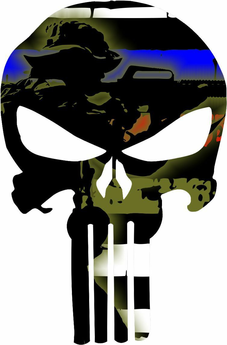 The Punisher Skull Vinyl Decals Phone Helmet Gun Mag 1" Stickers Set O – Kandy Vinyl Shop - Foto 3