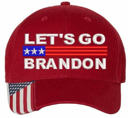 Let's Go Brandon Embroidered Adjustable USA300 Hat Flag Banner Style FJB FU46 - Powercall Sirens LLC