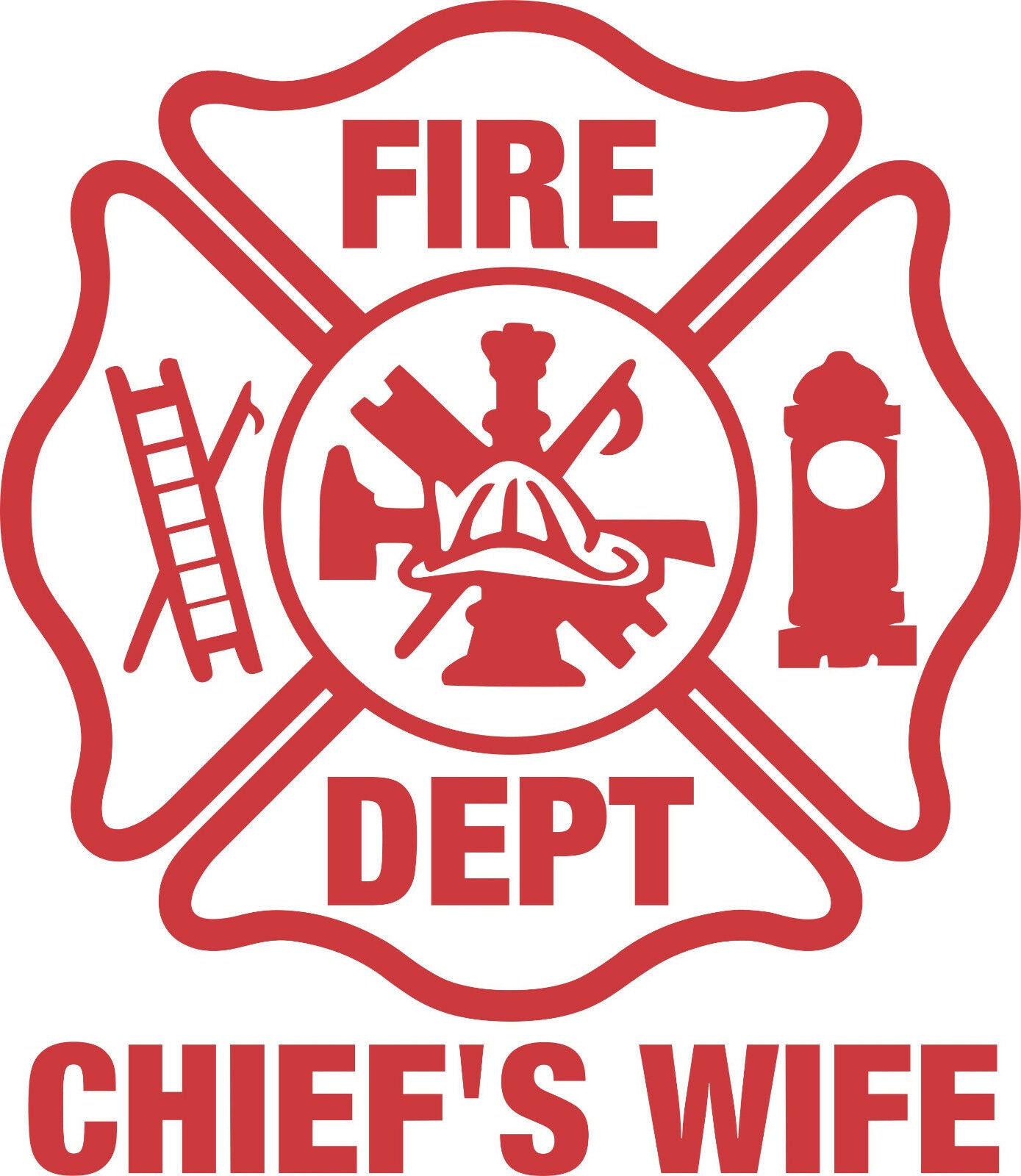 Chief's Wife Firefighter Window Sticker