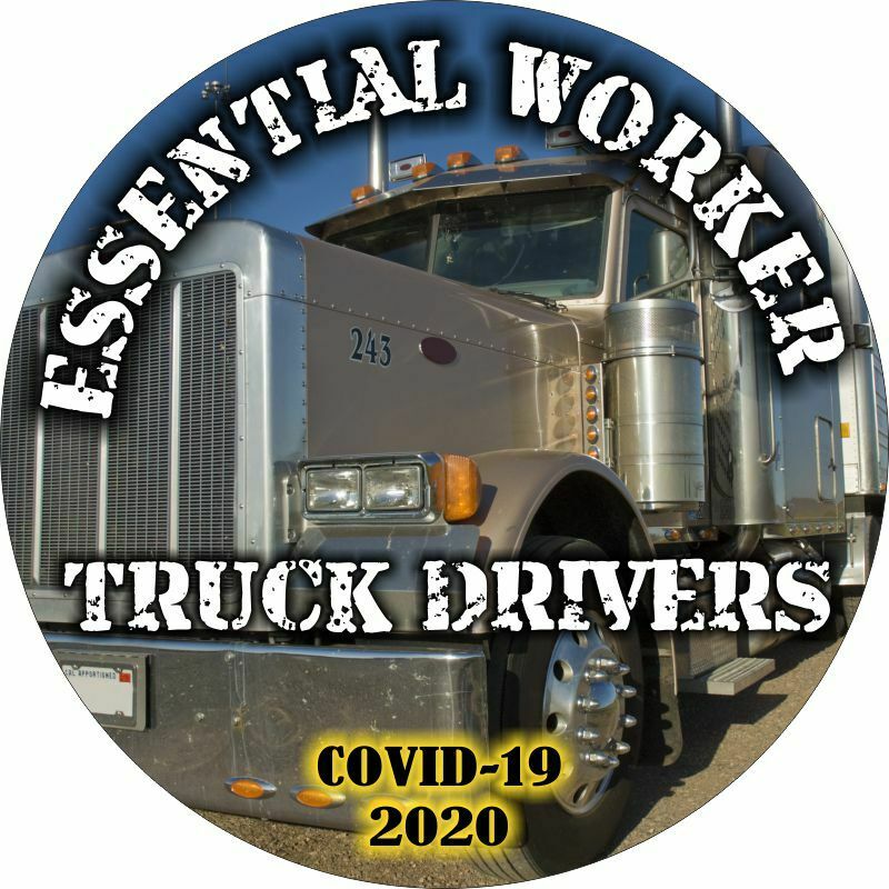 Essential Worker Sticker - Truck Driver Essential Window Decal - Vario