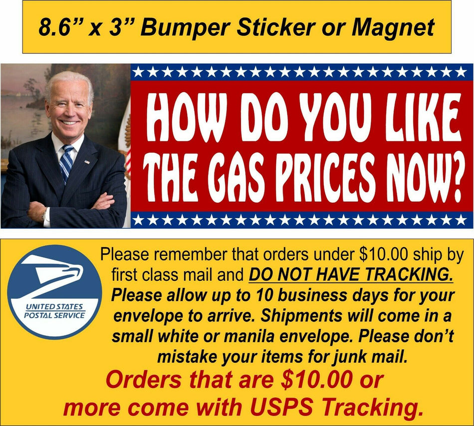 How do you like the gas prices now Sticker or Magnet Various Sizes Free Shipping - Powercall Sirens LLC