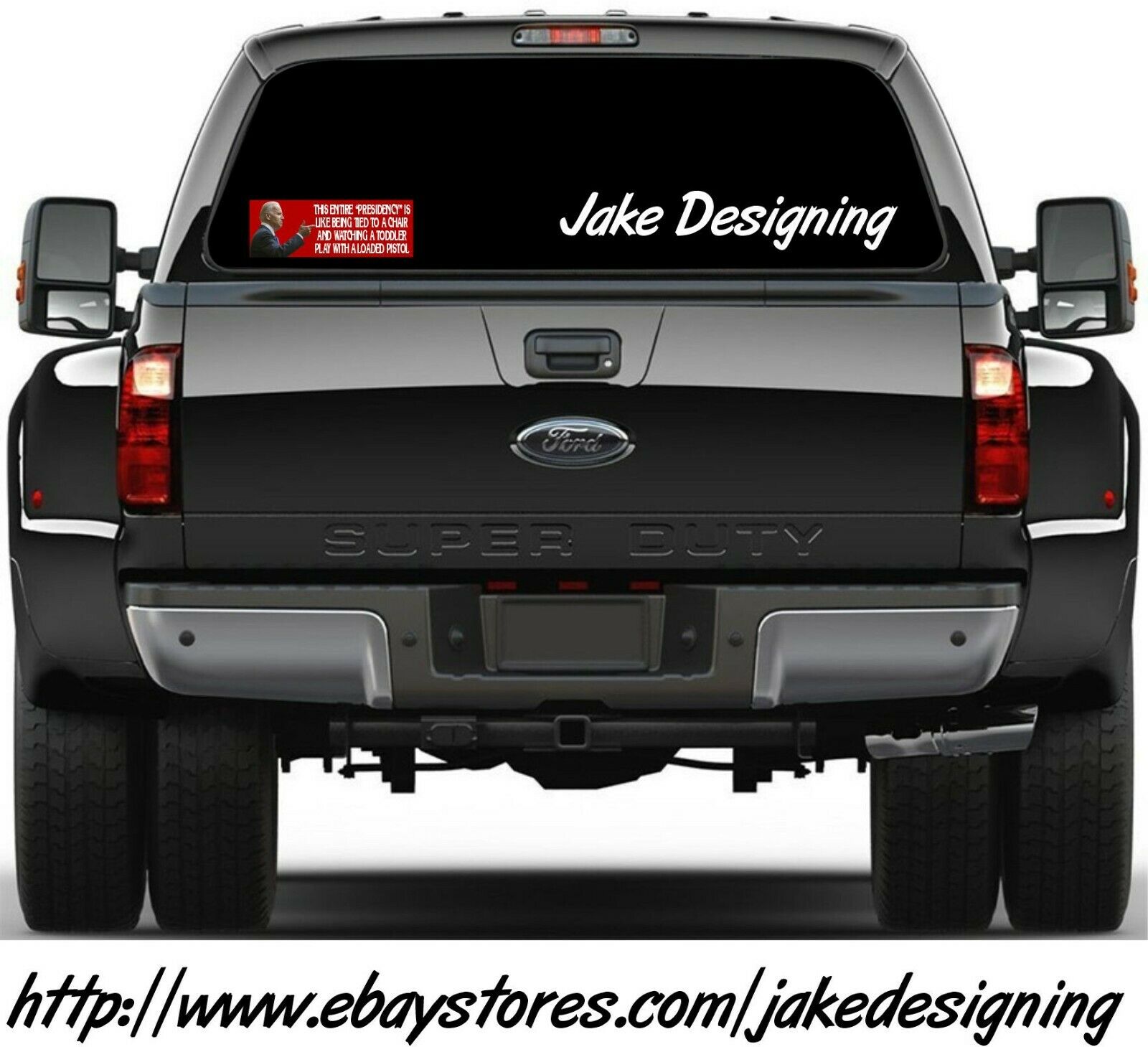 Anti Biden Bumper Sticker Playing with a loaded pistol - Powercall Sirens LLC