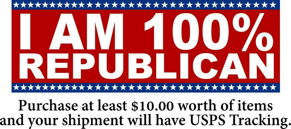 Anti Joe Biden MAGNET - "I am 100% REPUBLICAN" AUTO MAGNET - Various Sizes - Powercall Sirens LLC