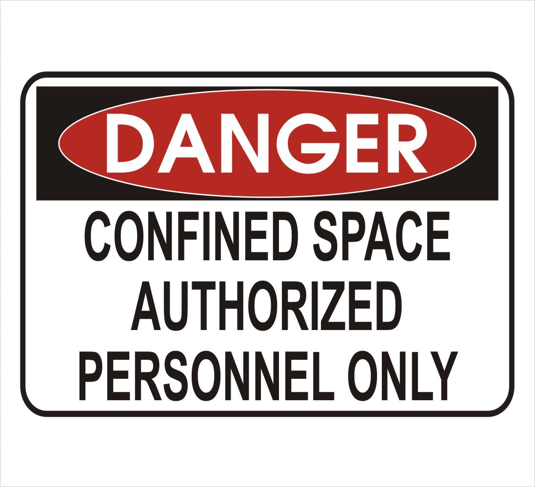 Confined Space Auth. Personnel Danger Decal – Powercall Sirens Llc