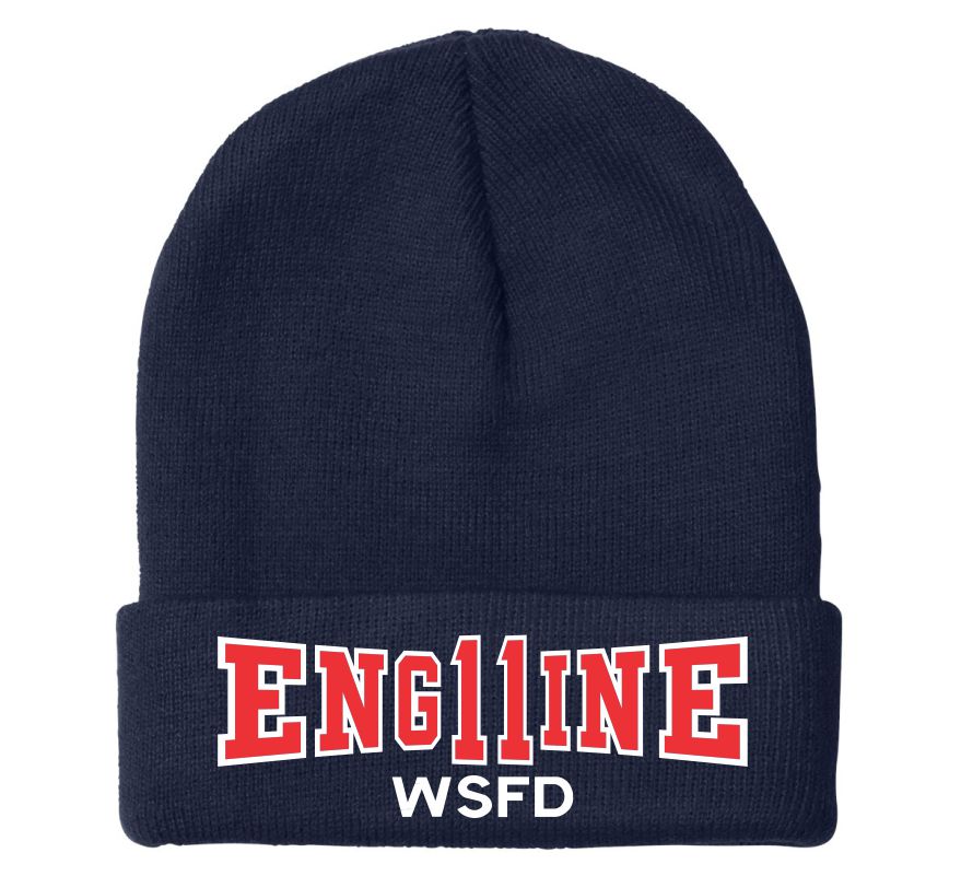 Engine 11 WSFD Embroidered Winter Hat Powercall Sirens LLC