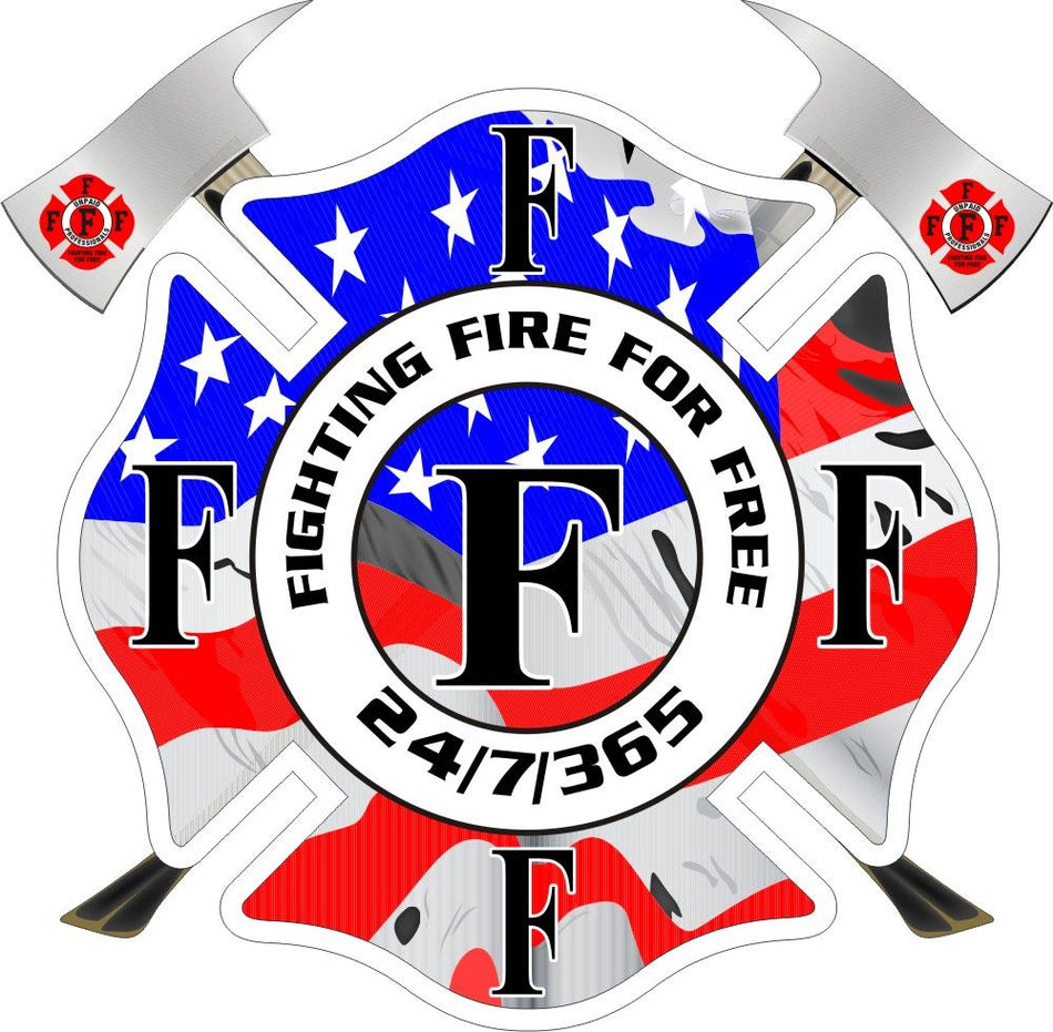 USA Style Fighting Fire For Free Decal - Powercall Sirens LLC