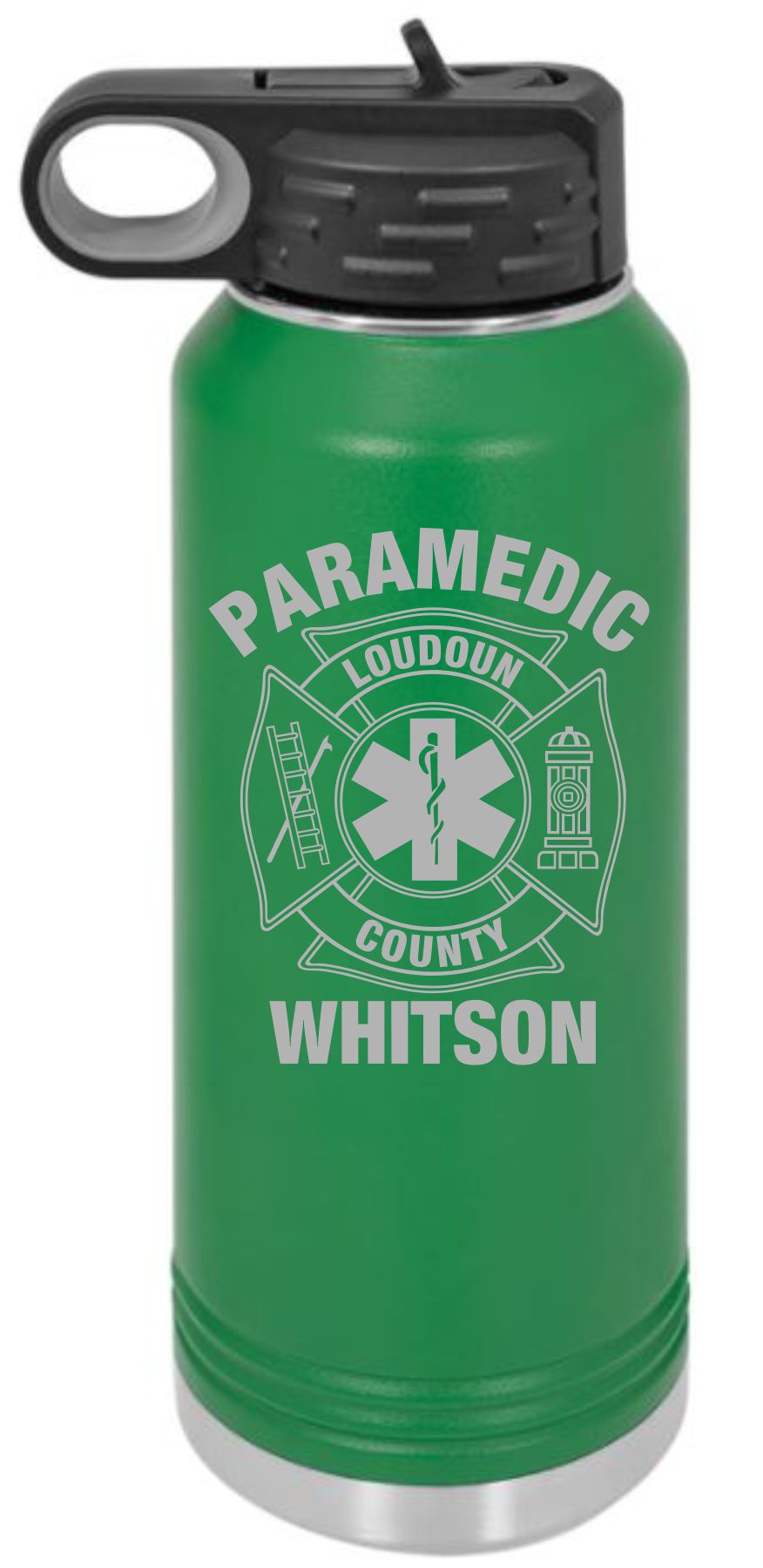 Paramedic Whitson Custom Engraved Water Bottle