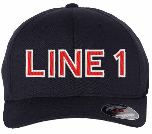 Embroidered Ball Cap - Line 1 Style Embroidered Flex Fit Hat