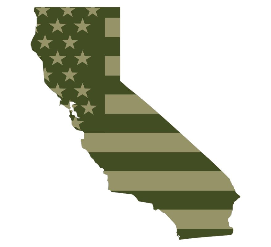 California Olive Drab Flag Decal