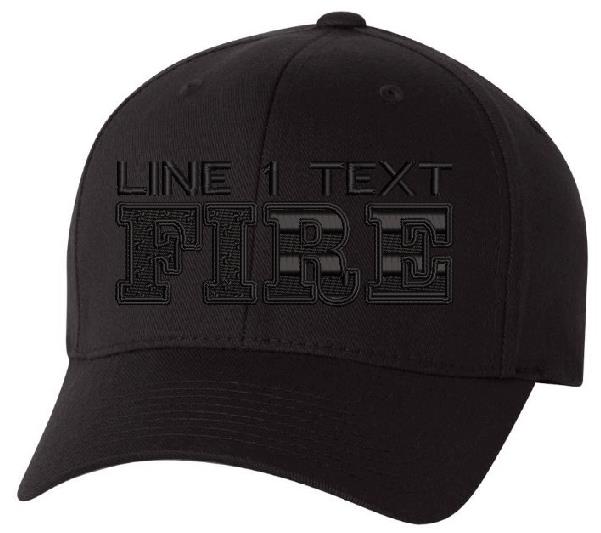 USA FIRE Style Blackout Embroidered Hat - Powercall Sirens LLC
