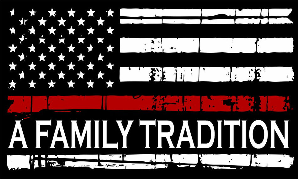 Thin Red Line Family Tradition Decal - Powercall Sirens LLC
