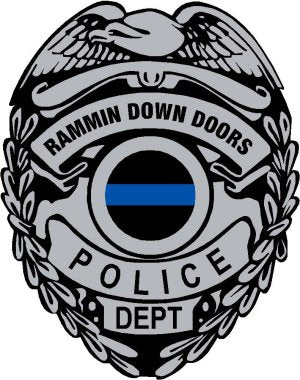 Rammin Doors Police Badge Decal