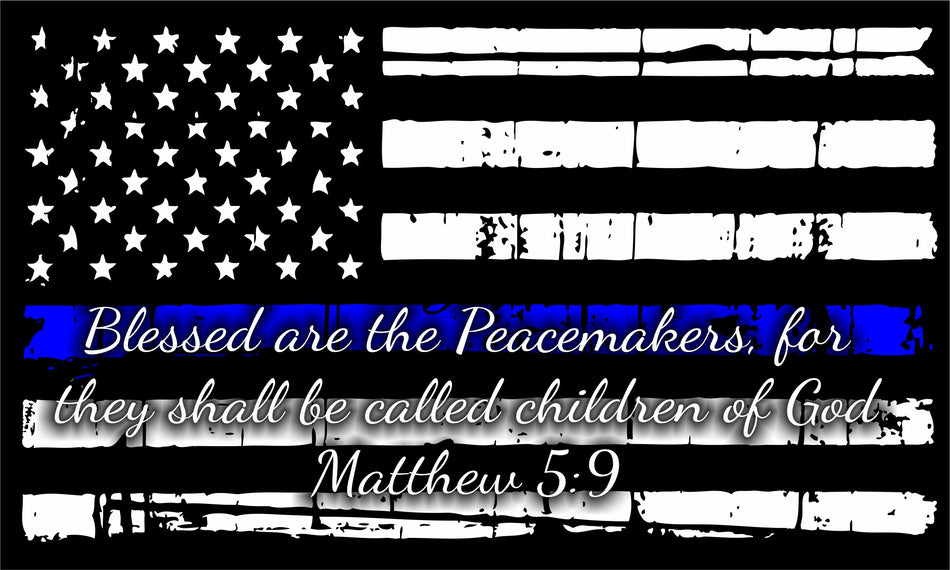 Blessed Are The Peacemakers Flag Decal - Powercall Sirens LLC