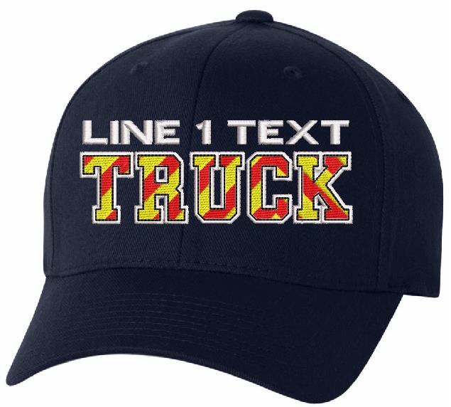 Chevron TRUCK Style Embroidered Flex Fit Hat - Powercall Sirens LLC