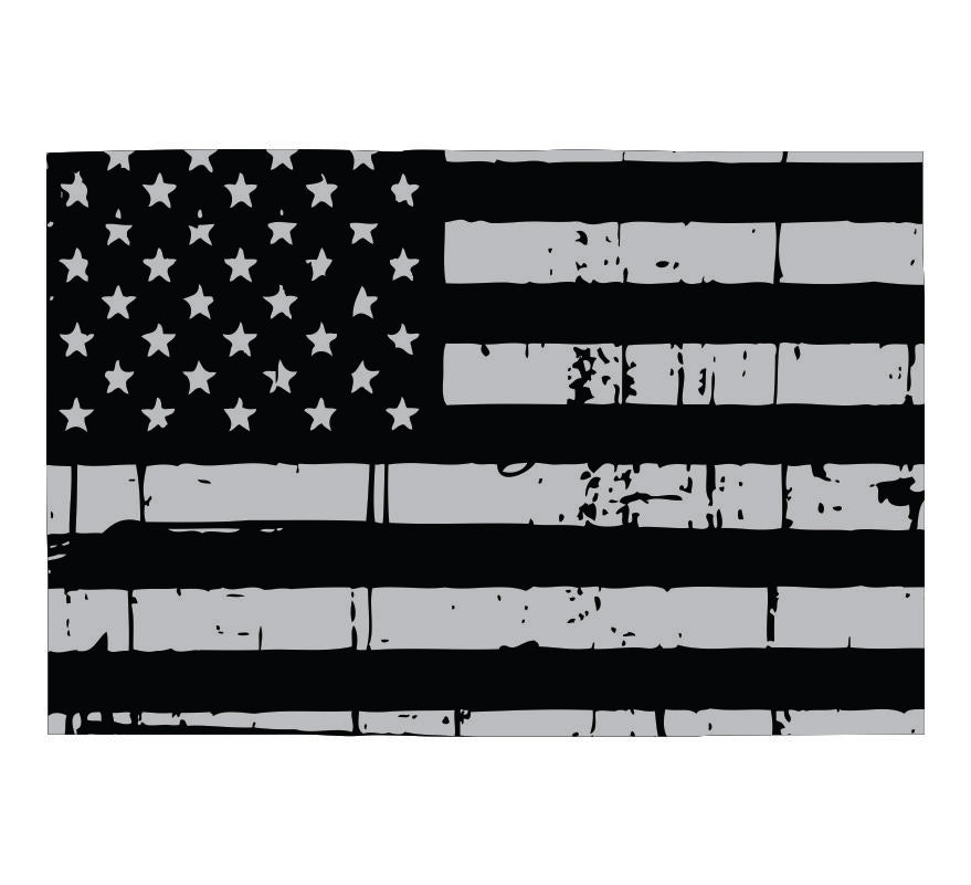 Colorado Black / Sliver Flag Decal