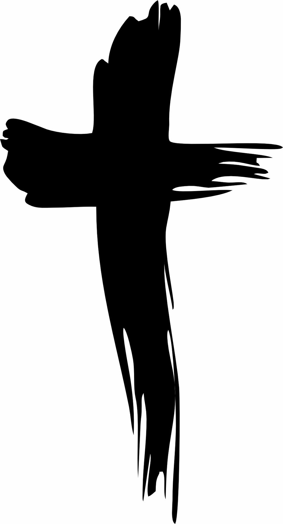 Christian Cross "Cross Paint Version" Solid Color Decal
