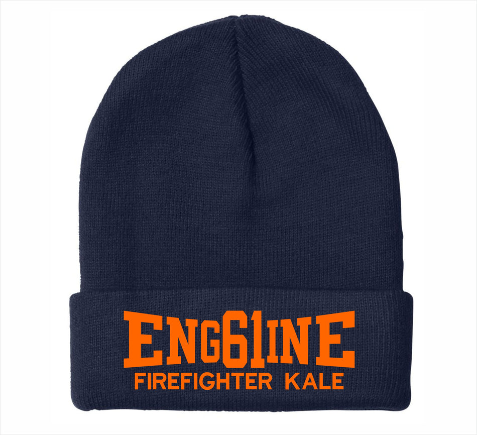 Eng61ine Firefighter Kale Embroidered Winter hat