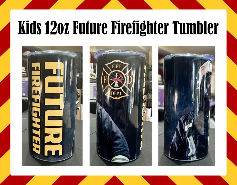 Stainless Steel Cup -  Youth Future Firefighter Design Hot/Cold Cup