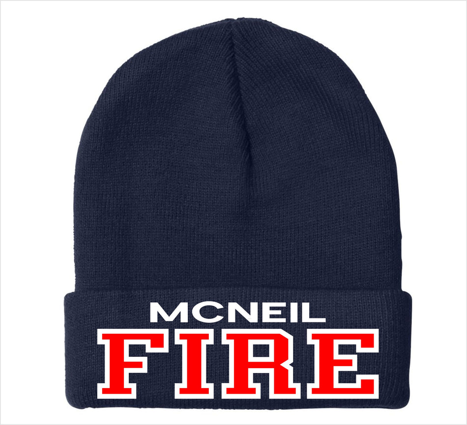 McNeil Fire Customer Embroidered Winter Hat