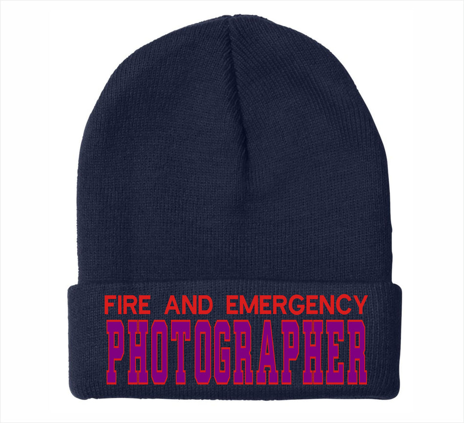 Fire & Emergency Photo Embroidered Winter hat