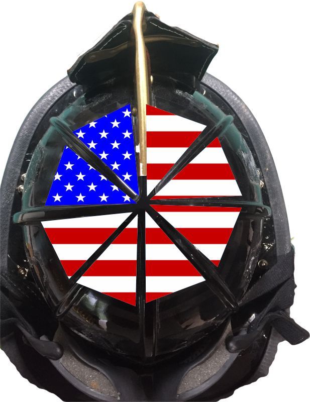USA Flag 8 Section Reflective Helmet Flag USA Flag 8 Section Reflective Helmet Flag