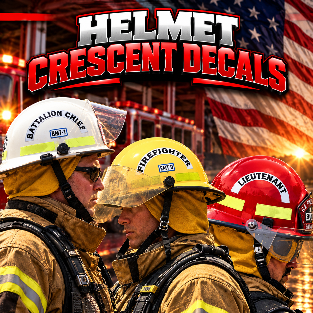 Helmet Crescent Stickers