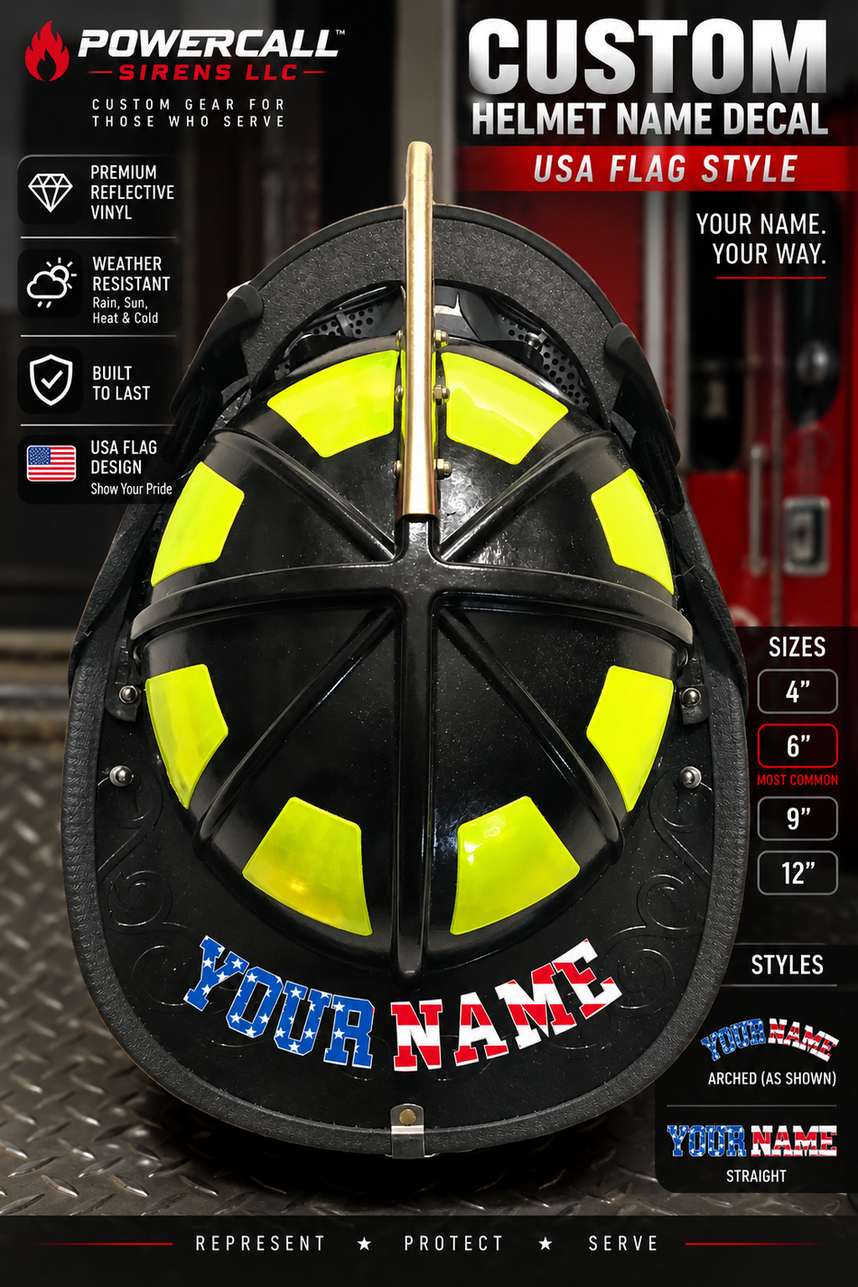Powercall Optimizer - USA Helmet Name Hero