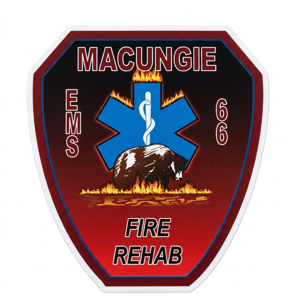 Macungie Fire Rehab Customer Decal or Magnet (sqd.1)