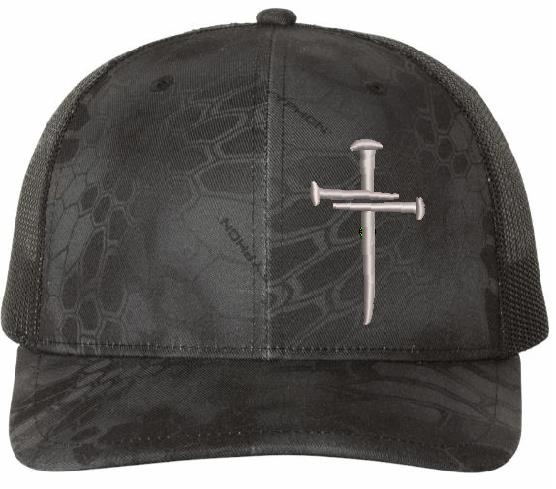 Christian Hats for Men Women Jesus 3 Nail Cross 11P Mesh Back Adjustable Hat