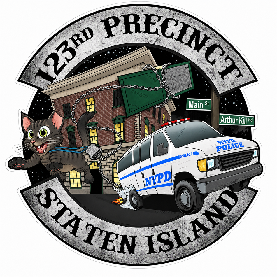 123rd Precinct Staten Island Customer Window or Helmet Decal (sqd.1)