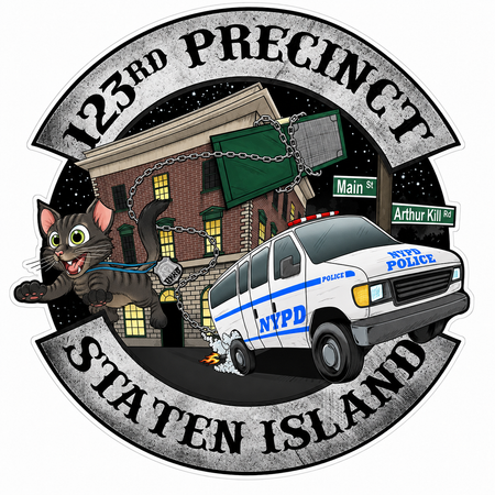 123rd Precinct Staten Island Customer Window or Helmet Decal economy non-reflective decal