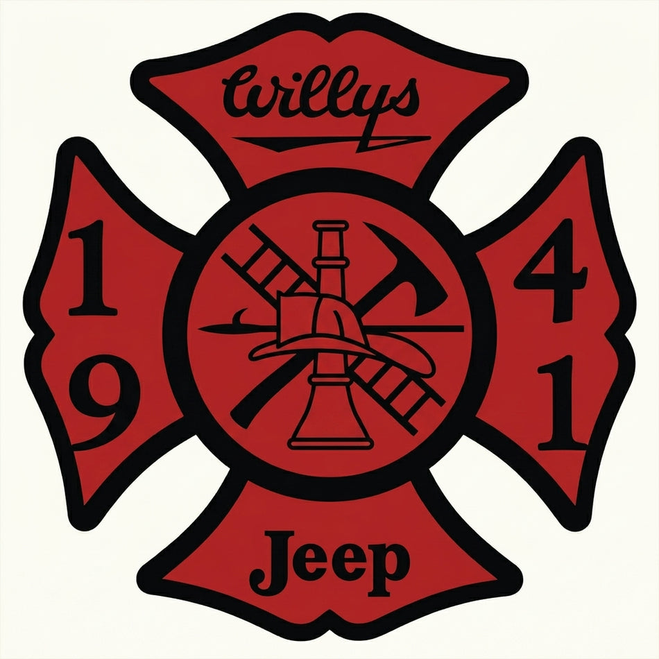 Willy's 1941 Jeep Window/Helmet Decal or MAGNET (sqd.1)