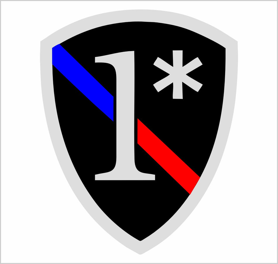Thin Blue Line Thin Red Line 1 Asterisk Customer Decal