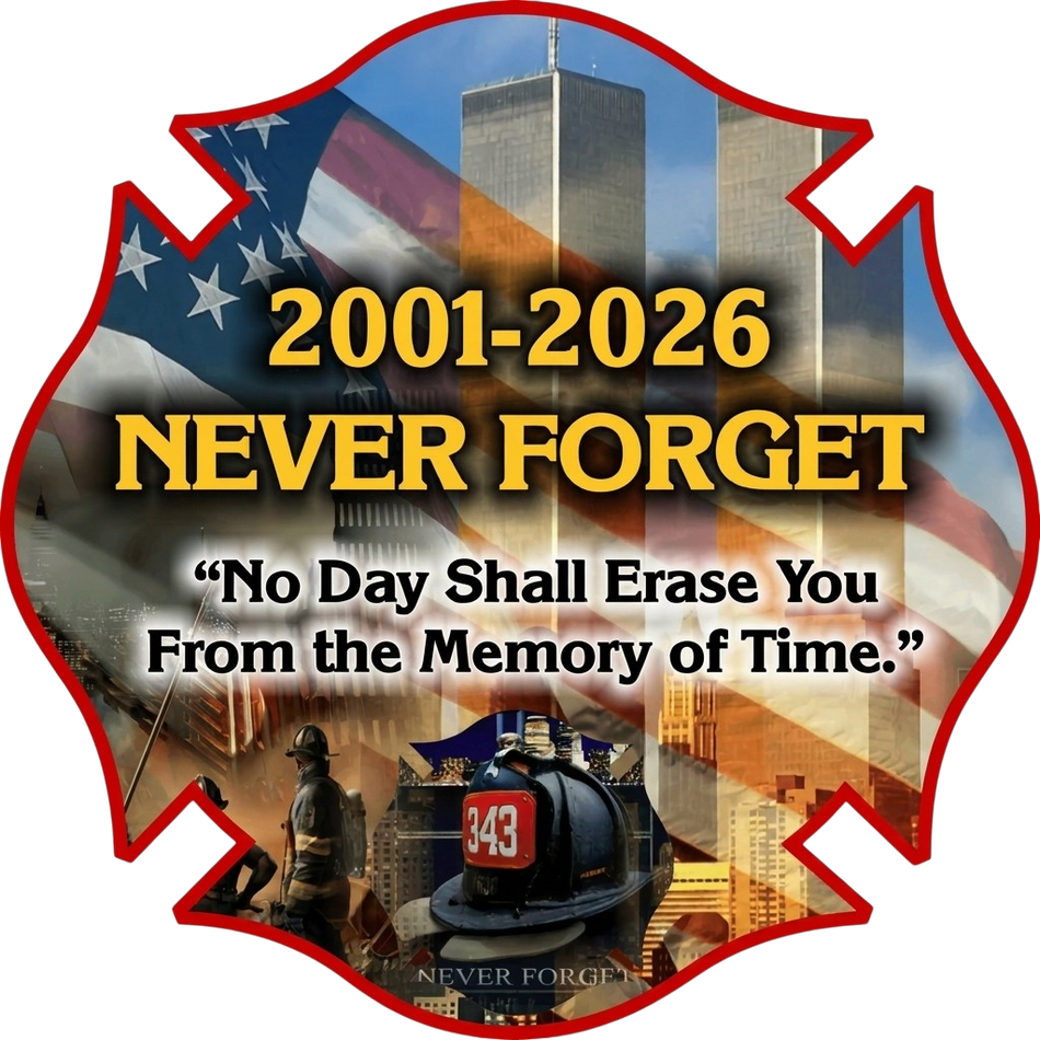 911 Never Forget Memorial Maltese Cross 2026 Decal
