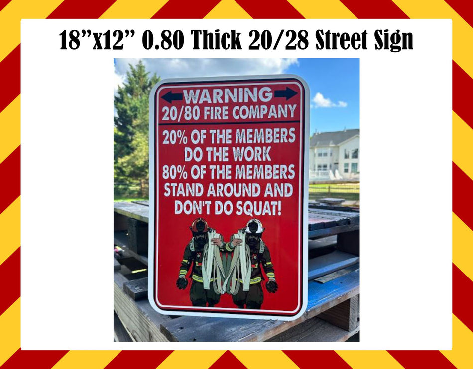 20/80 Fire Company Powercall Street Sign