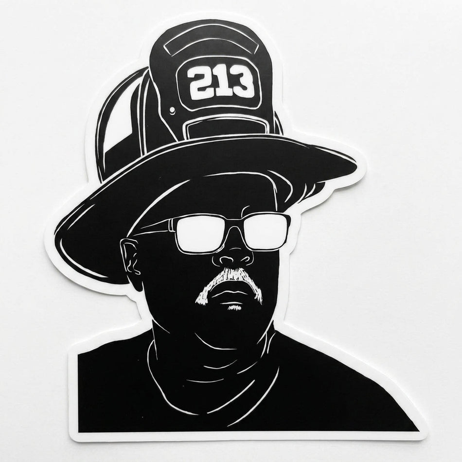 213 Firefighter Silhouette Window/Helmet Decal or MAGNET (sqd.1)