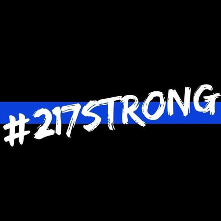240 Thin Blue Line Customer Window or Helmet Decal economy non-reflective decal